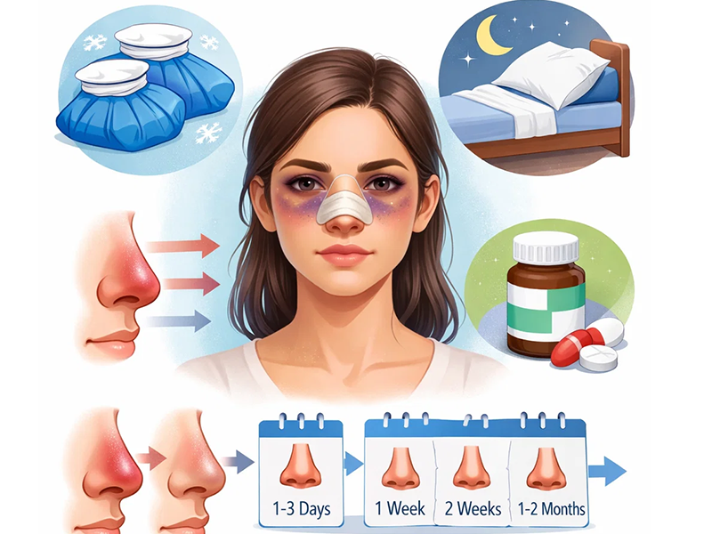 تورم بعد از عمل بینی